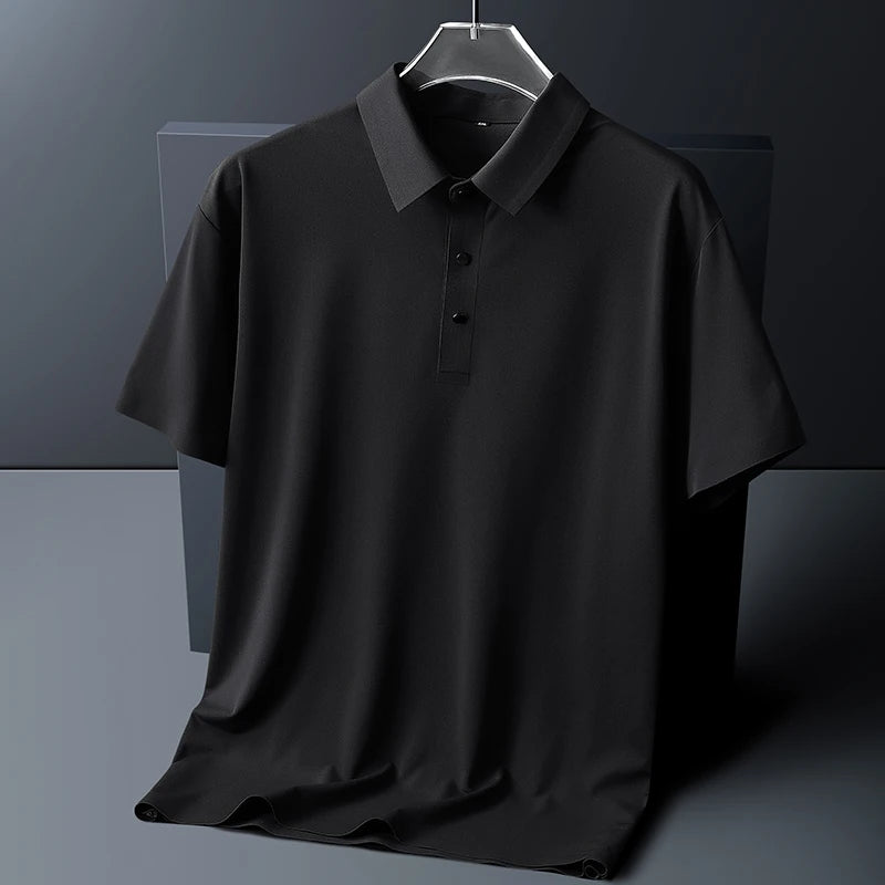Men’s Ice Silk Polo Shirt – Plus Size (6XL–8XL)