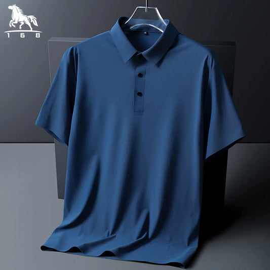 Men’s Ice Silk Polo Shirt – Plus Size (6XL–8XL)